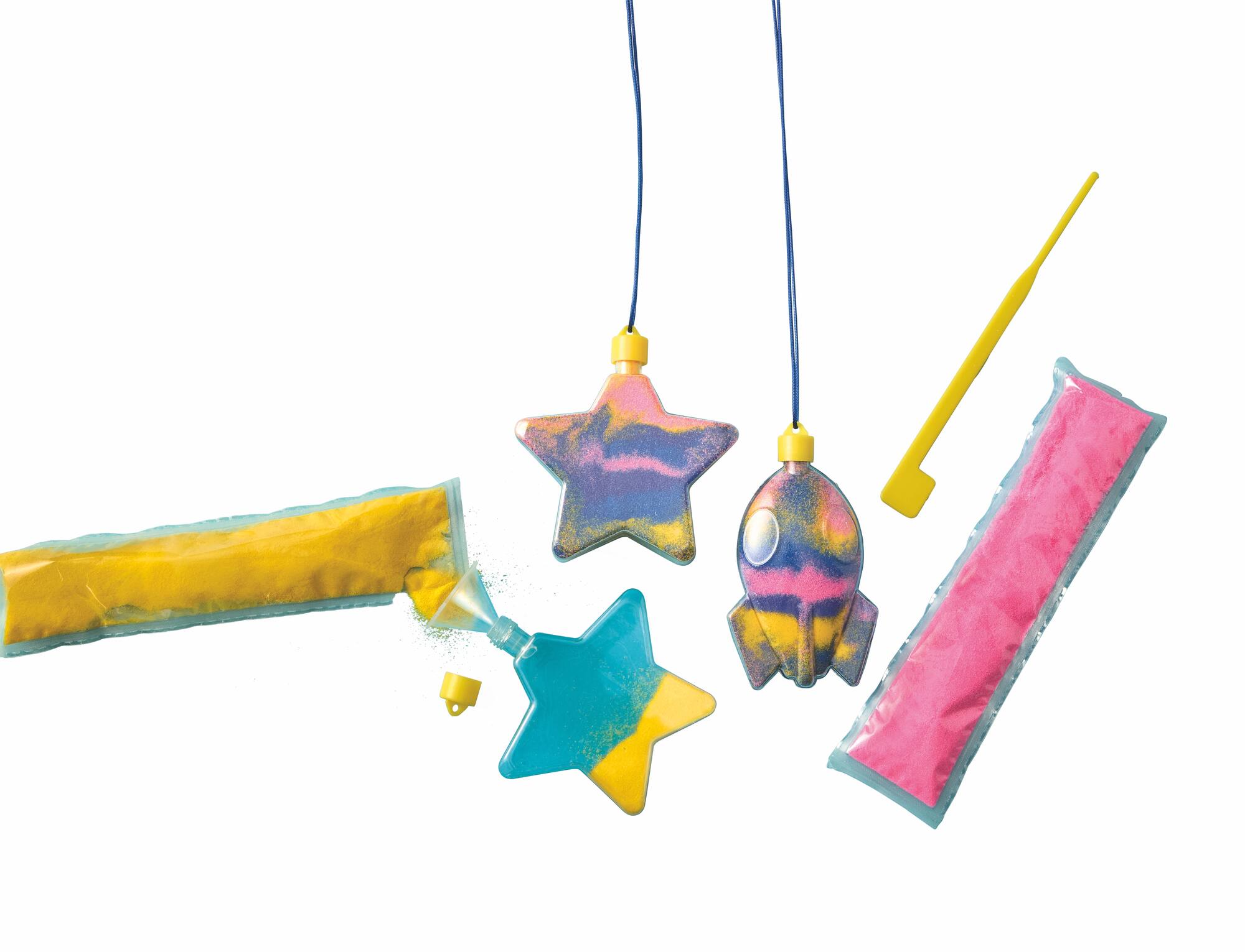 Summer Glow-in-the-Dark Rocket & Star Sand Art Kit by Creatology™